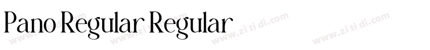 Pano Regular Regular字体转换
